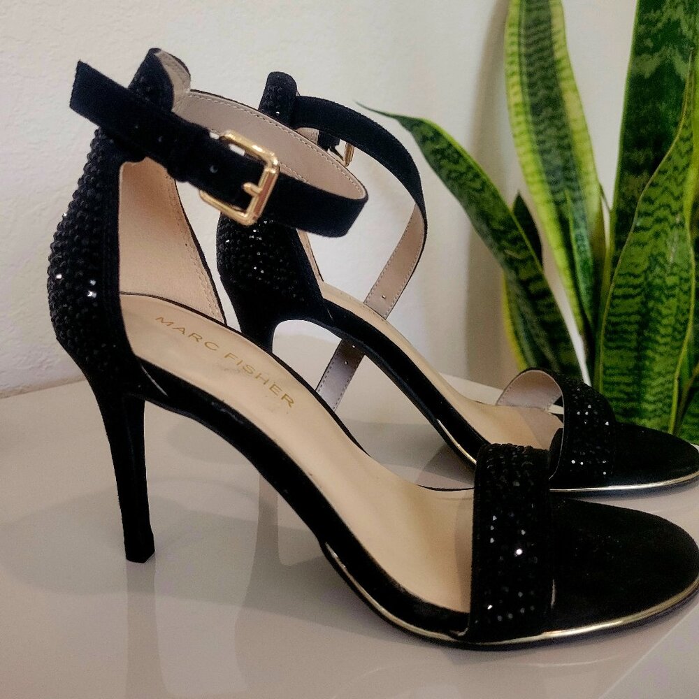 Black Open Toe Heels